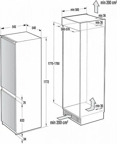 Встраиваемый холодильник GORENJE RKI 4181 A1 — фото