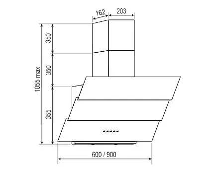 Вытяжка RAINFORD RCH-3934 Black glass — фото