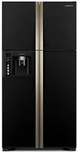 Холодильник HITACHI R-W722 FPU1 GBK черное стекло