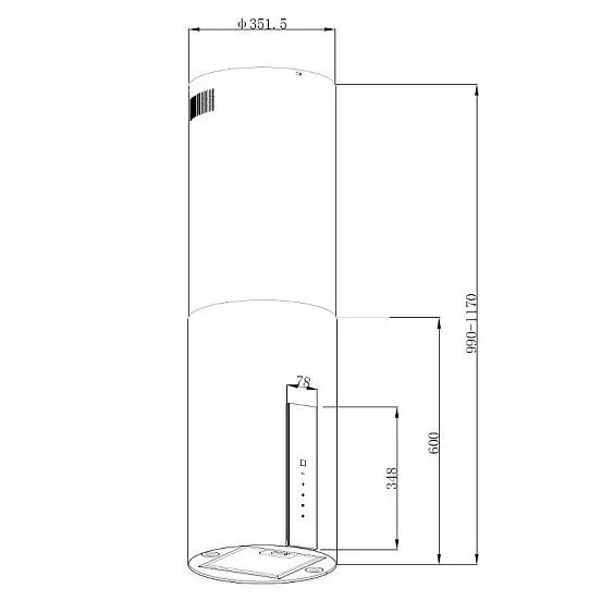 Вытяжка KORTING KHA 35808 DX Cylinder — фото