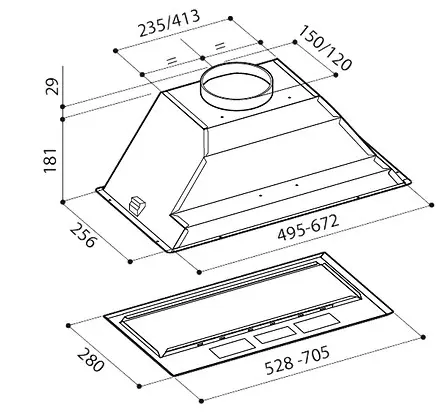 Вытяжка RAINFORD RCH-5701 Inox — фото