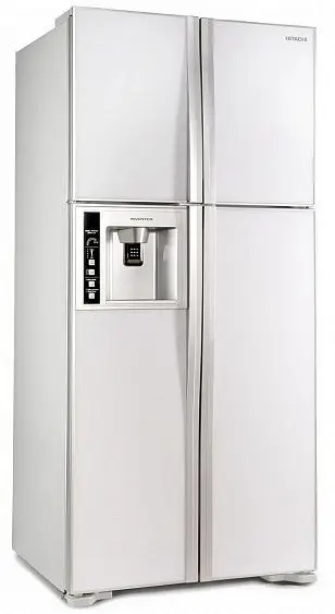 Холодильник HITACHI R-W662 PU3 GPW белое стекло — фото