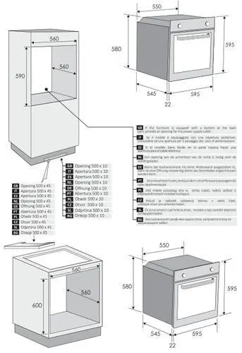 Встраиваемый электрический духовой шкаф Candy FCC624BA/E — фото