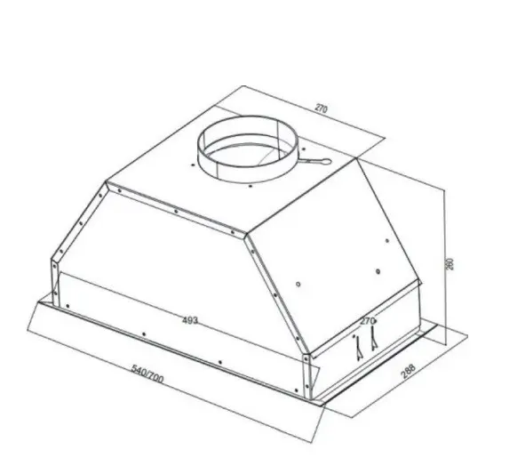 Вытяжка KUPPERSBERG INTRO 70 BLACK — фото