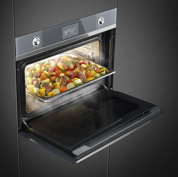Духовой шкаф электрический компактный SMEG SF4102VCS — фото