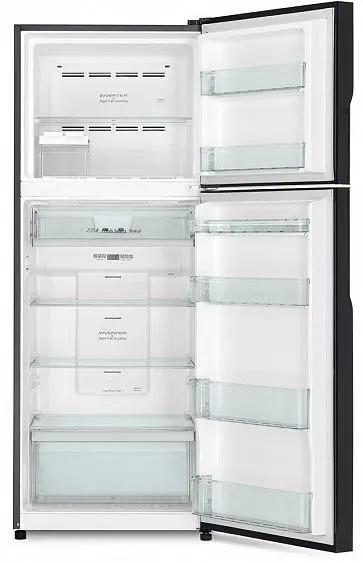 Холодильник HITACHI R-V 472 PU8 BBK чёрный бриллиант — фото