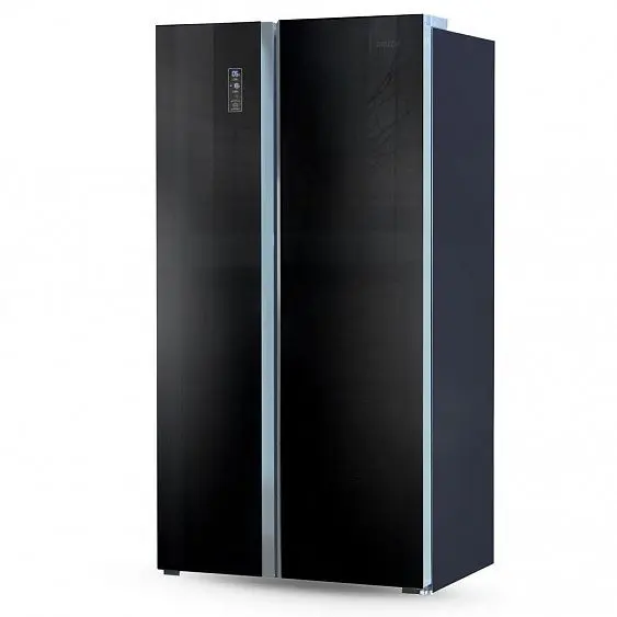 Холодильник GINZZU NFK-530 Black glass — фото
