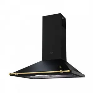 Вытяжка KRONASTEEL betty 600 black/gold push button с рейлингом