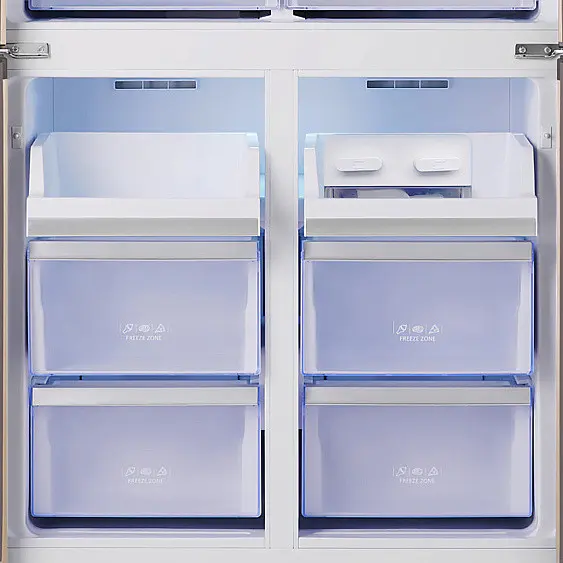Холодильник TESLER RCD-545I beige glass — фото
