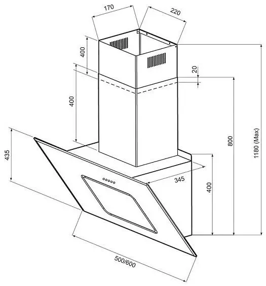Вытяжка KRONA Kirsa PB 600 WH — фото