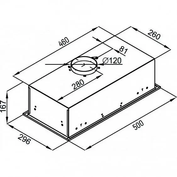 Встраиваемая вытяжка CIARKO SL-Box Turbo 50 — фото