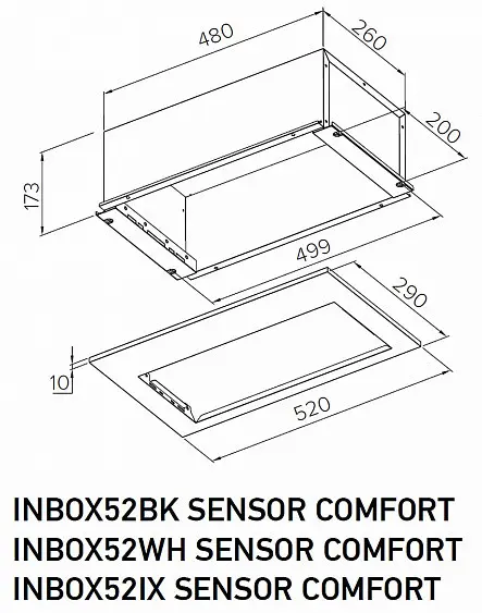 Вытяжка MEFERI INBOX52BK SENSOR COMFORT — фото