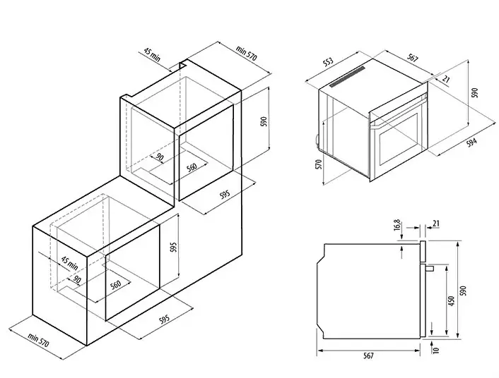 Духовой шкаф FORNELLI FGA 60 FALCONE WH — фото