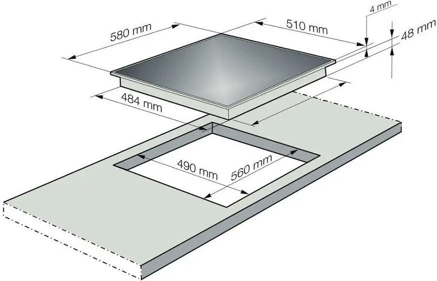 Стеклокерамическая панель KORTING HI 64021 X — фото