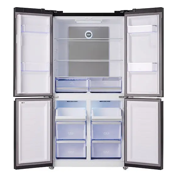 Холодильник TESLER RCD-545I BLACK GLASS — фото