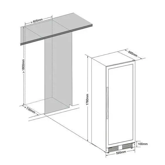 Винный шкаф CELLAR PRIVATE CP165-1TB — фото
