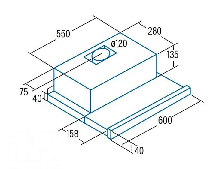 Вытяжка CATA TF-5260 X/L — фото