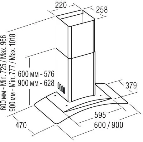 Вытяжка CATA C-700 glass/C — фото