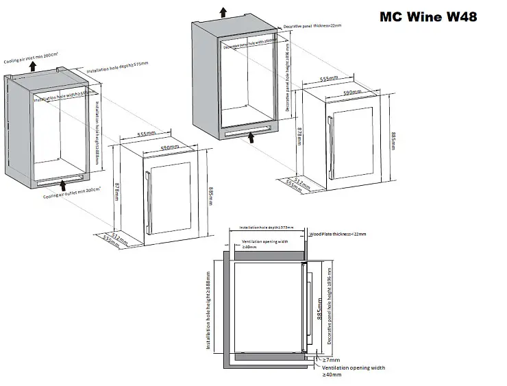 Винный шкаф MC WINE W48DB — фото