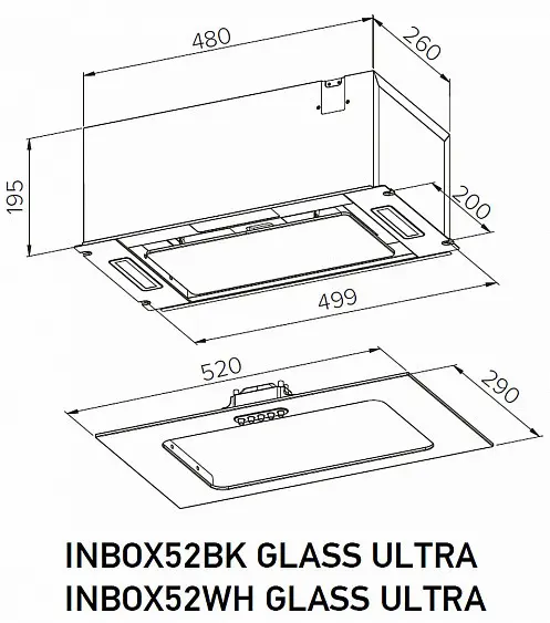 Вытяжка MEFERI INBOX52BK GLASS ULTRA — фото