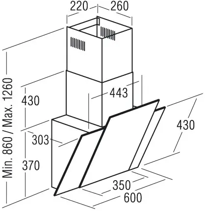 Вытяжка CATA PODIUM 600 AWH — фото