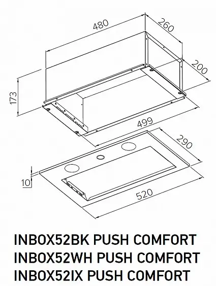 Вытяжка MEFERI INBOX52BK PUSH COMFORT — фото