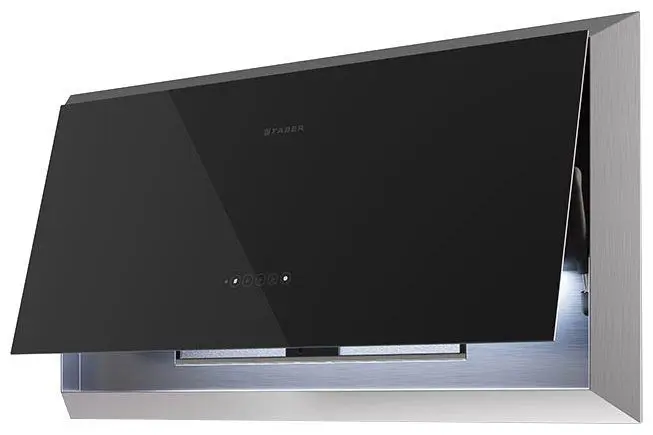 Каминная вытяжка FABER Twice Aries BK Glass/X A90 — фото