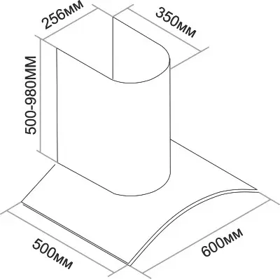 Вытяжка DARINA ROOF 604 X — фото
