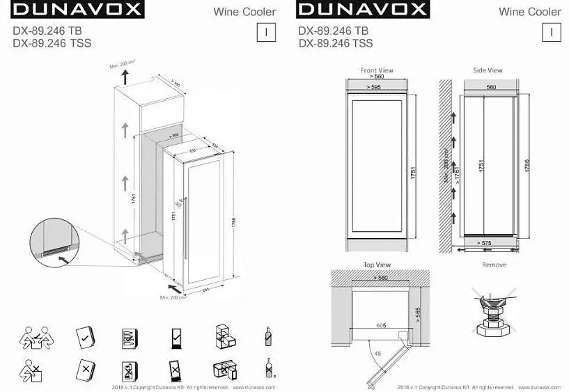Винный шкаф DUNAVOX DX-89.246TSS — фото