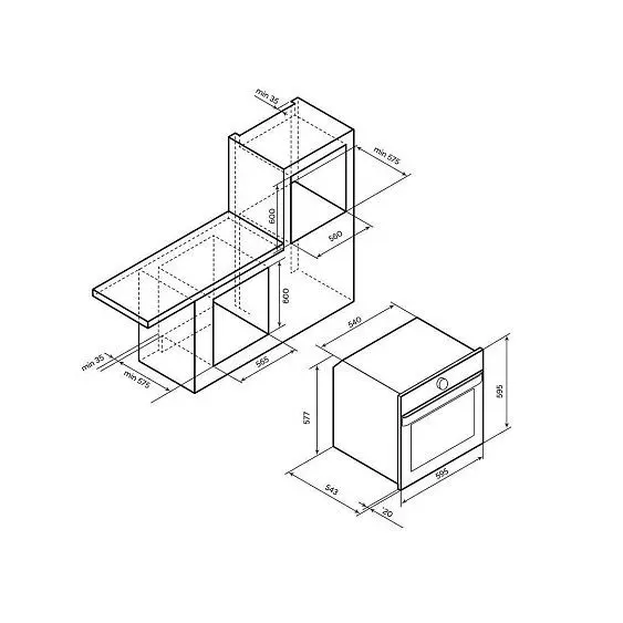 Духовой шкаф LEX EDP 607 WH Wide Series — фото
