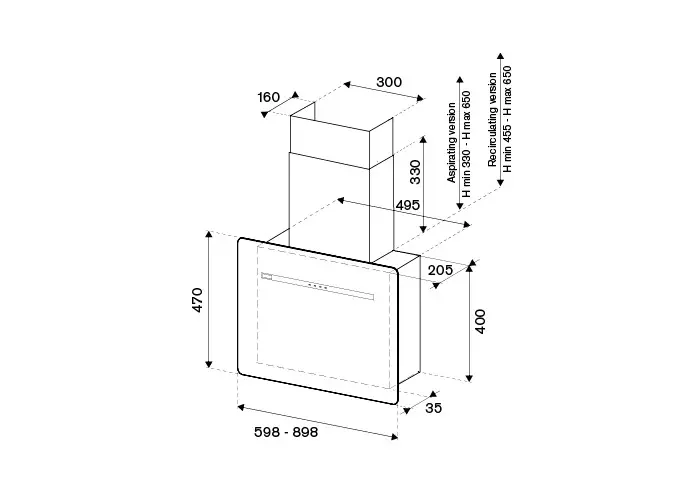 Вытяжка BERTAZZONI KV90PRO1NA — фото