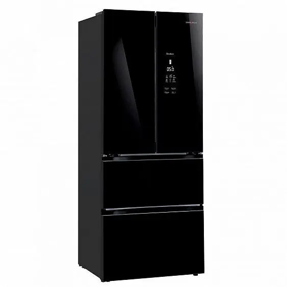 Холодильник TESLER RFD-361I BLACK GLASS — фото