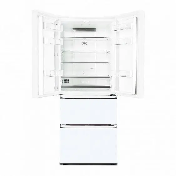 Холодильник TESLER RFD-361I WHITE GLASS — фото