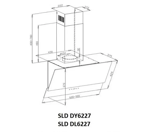 Вытяжка SCHAUB LORENZ SLD DY6227 — фото