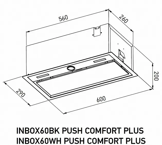 Вытяжка MEFERI INBOX60WH PUSH COMFORT PLUS — фото