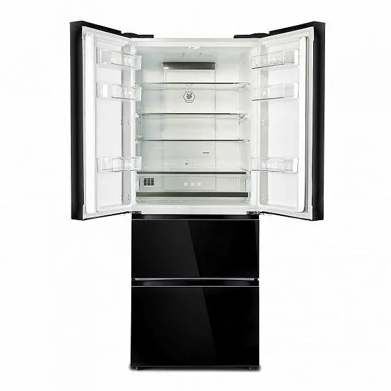 Холодильник TESLER RFD-361I BLACK GLASS — фото