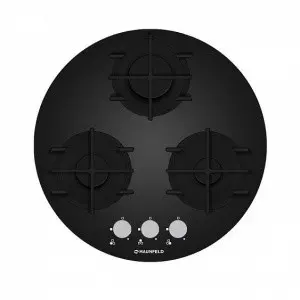 Газовая поверхность MAUNFELD MGHG.53.19B_BLACK GLASS_Round