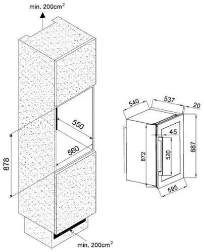 Винный шкаф CLIMADIFF CLI45 — фото