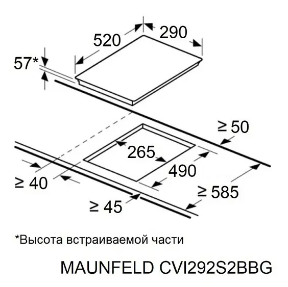 Варочная поверхность MAUNFELD CVI292S2BBG — фото
