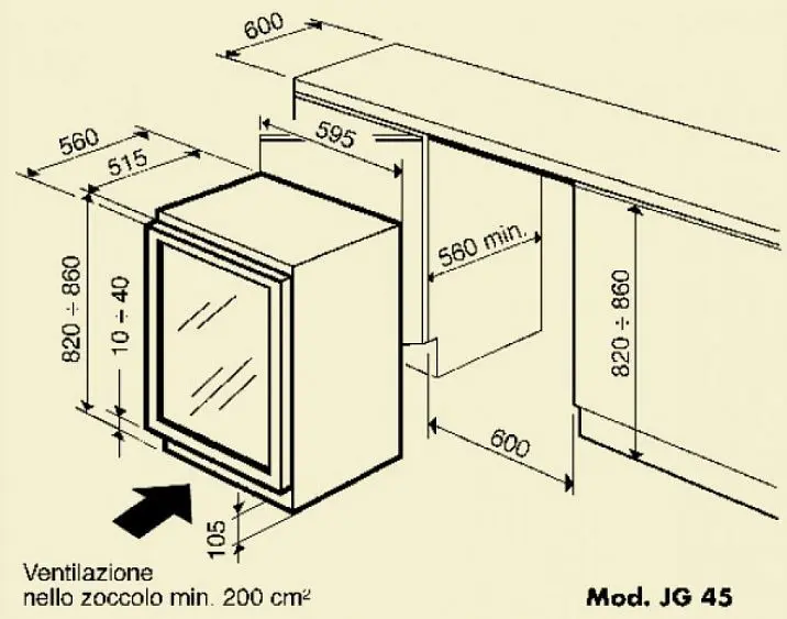 Винный шкаф IP INDUSTRIE JG 45-6 AD X — фото