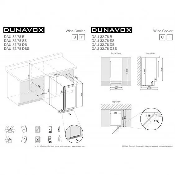 Винный шкаф DUNAVOX DAU-32.78DW — фото