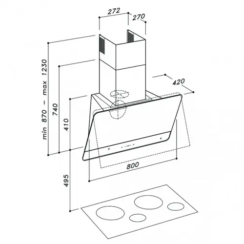 Вытяжка Sirius SLTC93SKINNYgold80 — фото