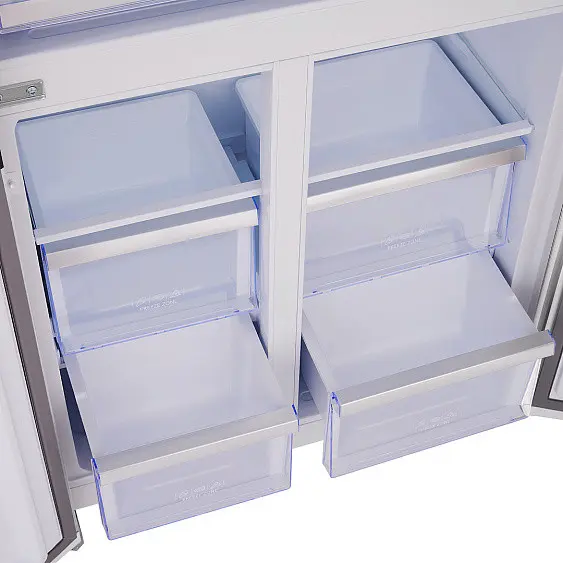 Холодильник TESLER RCD-482I WHITE GLASS — фото