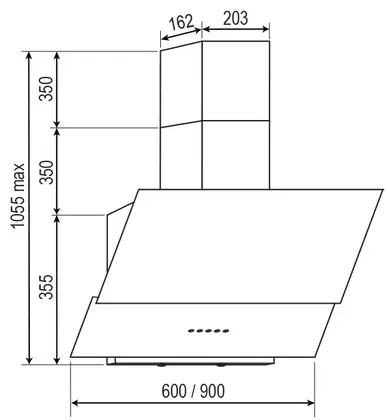 Вытяжка RAINFORD RCH-3932 Black glass — фото