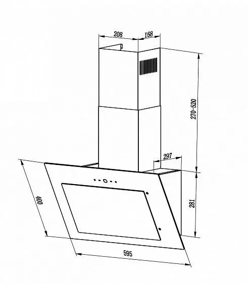 Вытяжка Lex MIKA C 600 BLACK — фото
