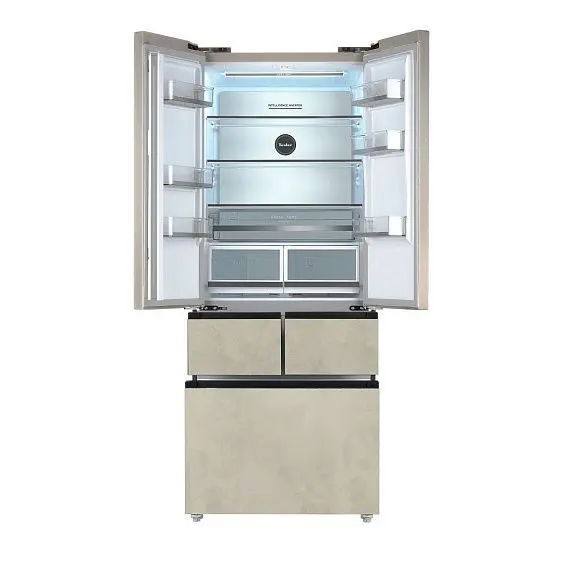 Холодильник TESLER RFD-427BI Marble Beige — фото