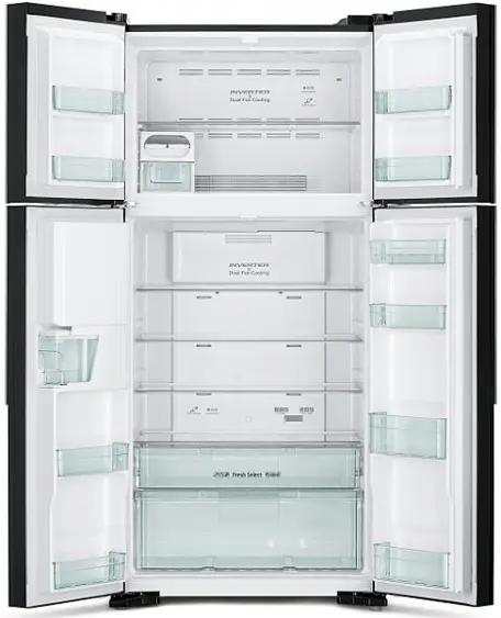 Холодильник HITACHI R-W 662 PU7 GBW коричневое стекло — фото