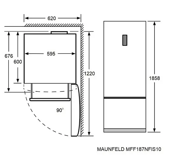 Холодильник MAUNFELD MFF187NFIW10 — фото