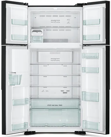 Холодильник HITACHI R-W 662 PU7 GBW коричневое стекло — фото