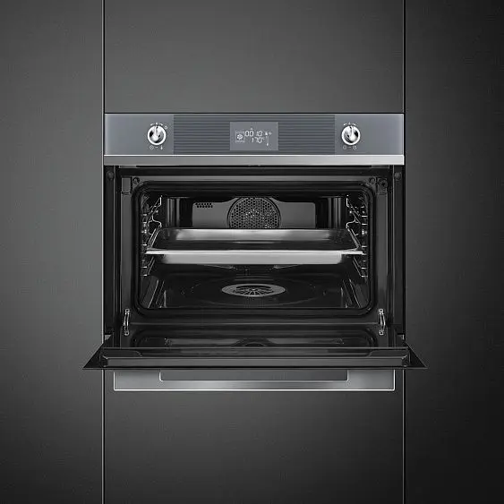Духовой шкаф электрический компактный SMEG SF4102VCS — фото